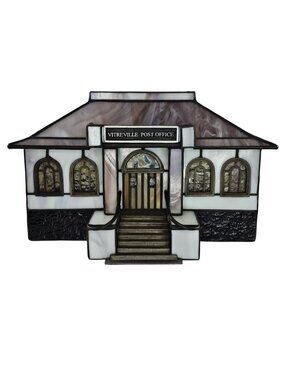 1993 Forma Vitrum Stained Glass Vitreville Post Office By Bill Job Limited #1353